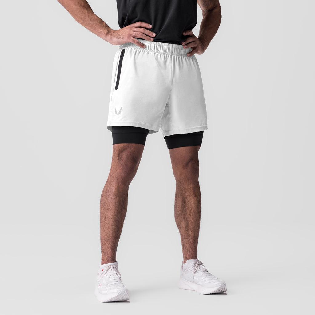 0784. Ultralite™ 6" Liner Short - White/Black Male Product Image