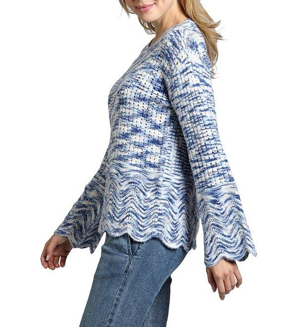 APNY Open Stretch Knit Crew Neck Long Sleeve Sweater Product Image