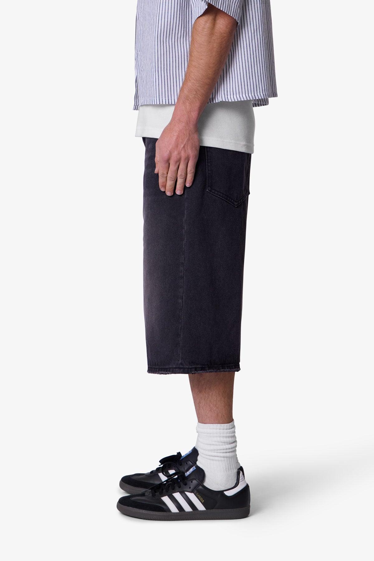 Ultra Baggy Denim Shorts - Black Product Image