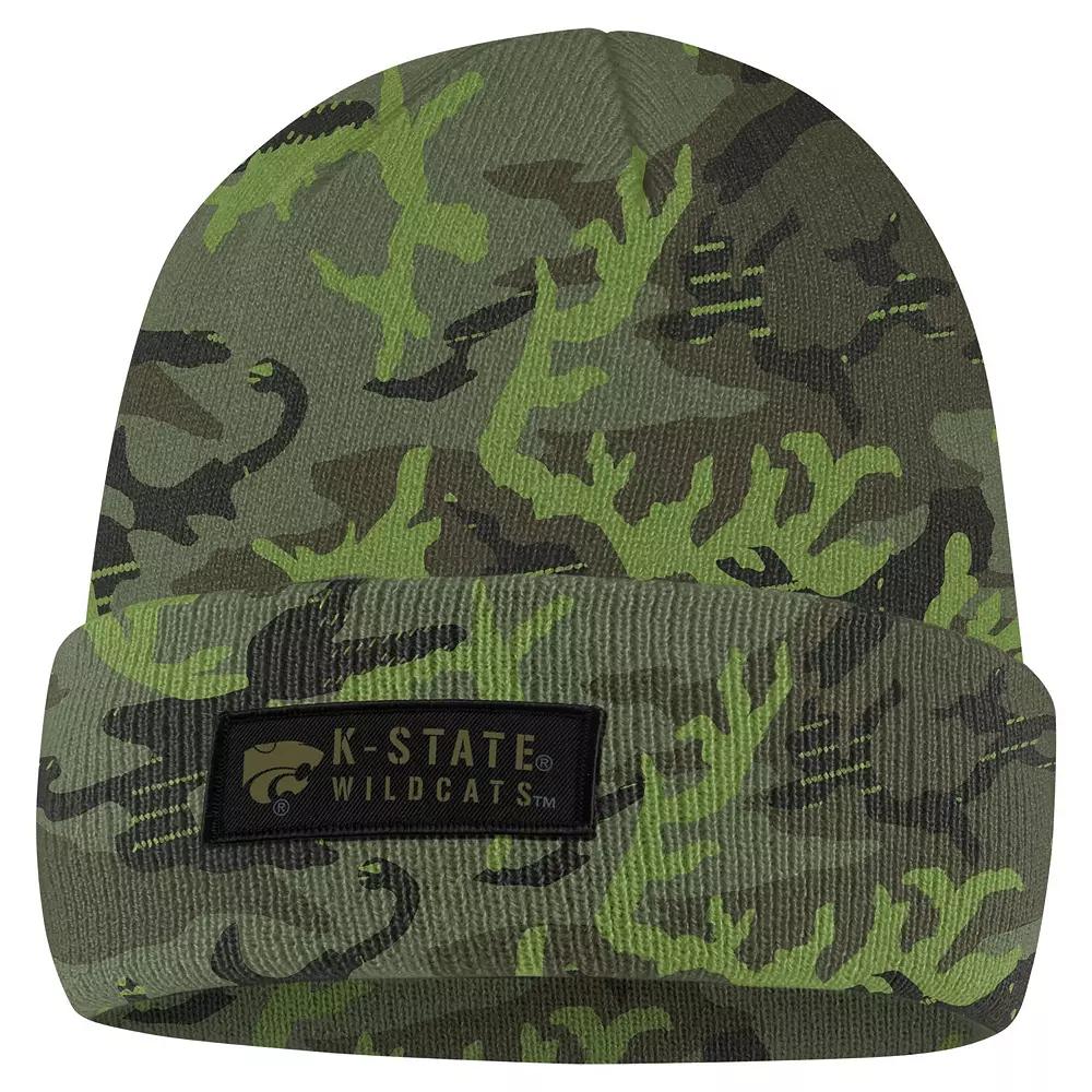 Men's Nike Camo Kansas State Wildcats Military Pack Cuffed Knit Hat, Green Product Image
