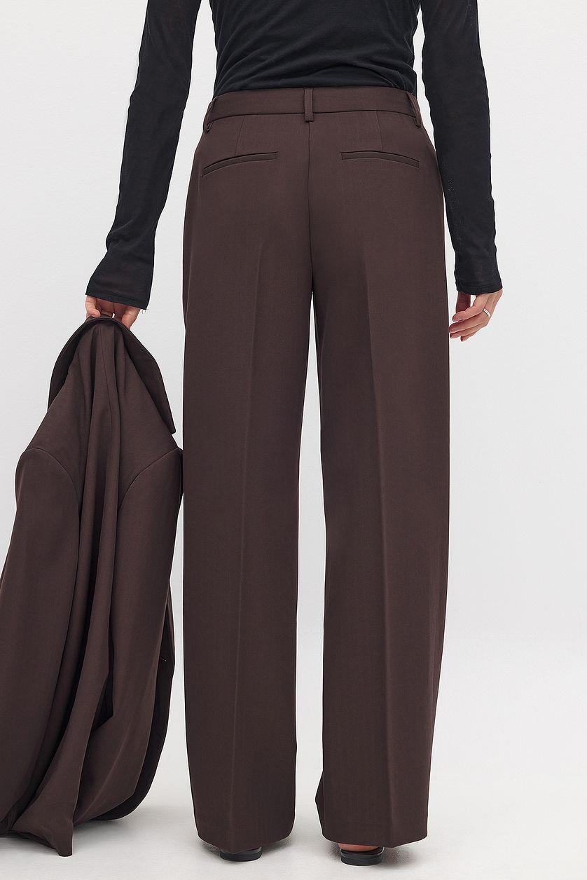 Wide Low Waist Suit Pants Product Image