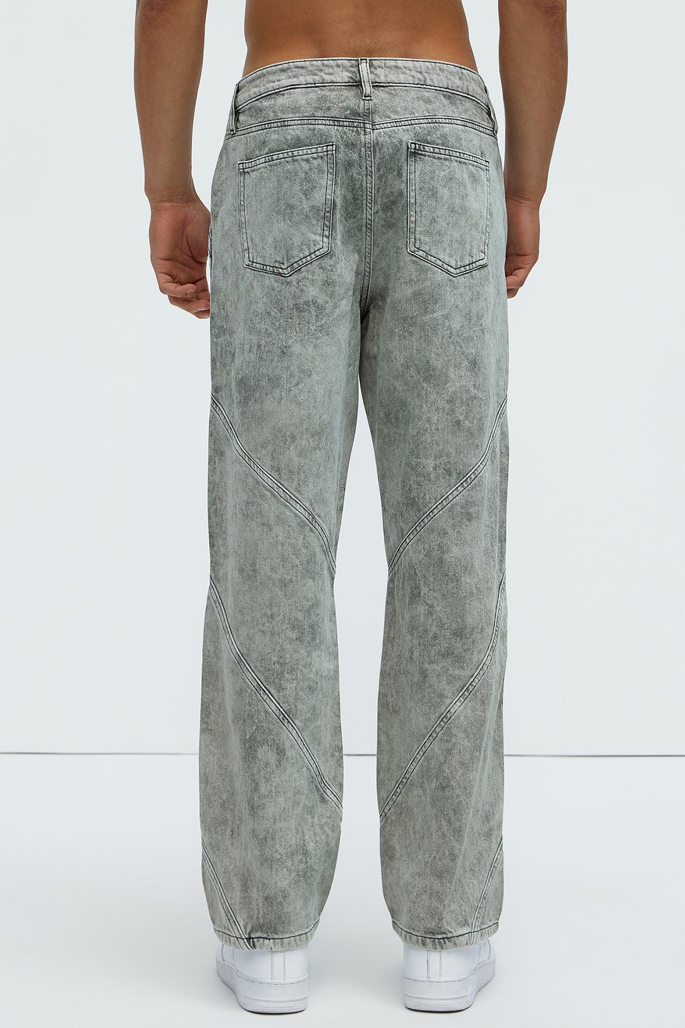 Umbrella Straight Jeans - Grey Product Image