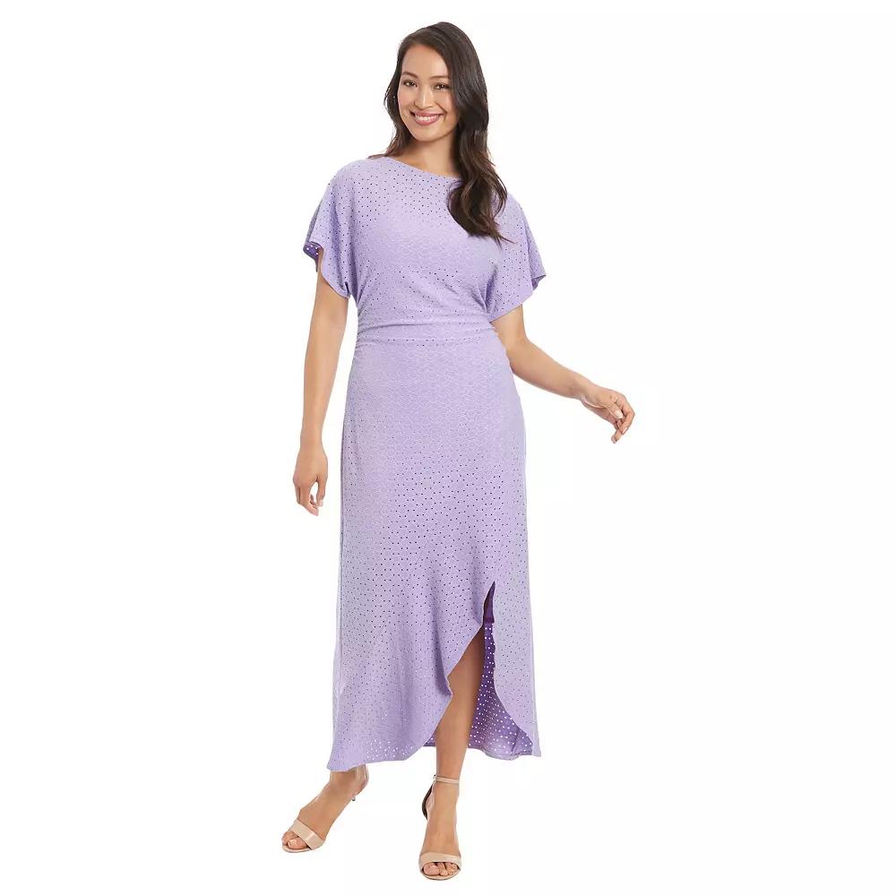 Women's London Times Asymmetrical Hem Eyelet Dress,  Product Image