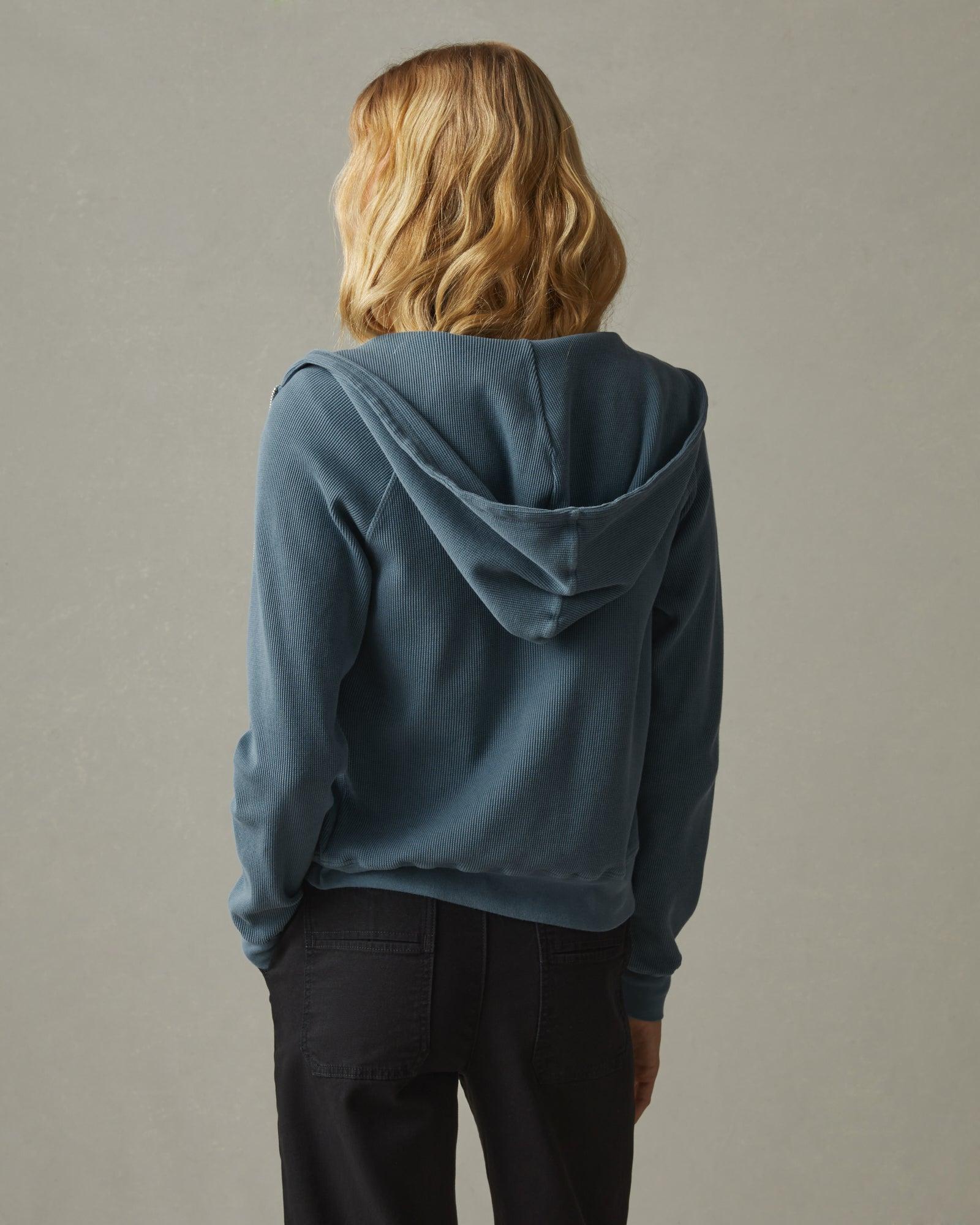 Women's Waffle Hoodie - Vintage Indigo Female Product Image