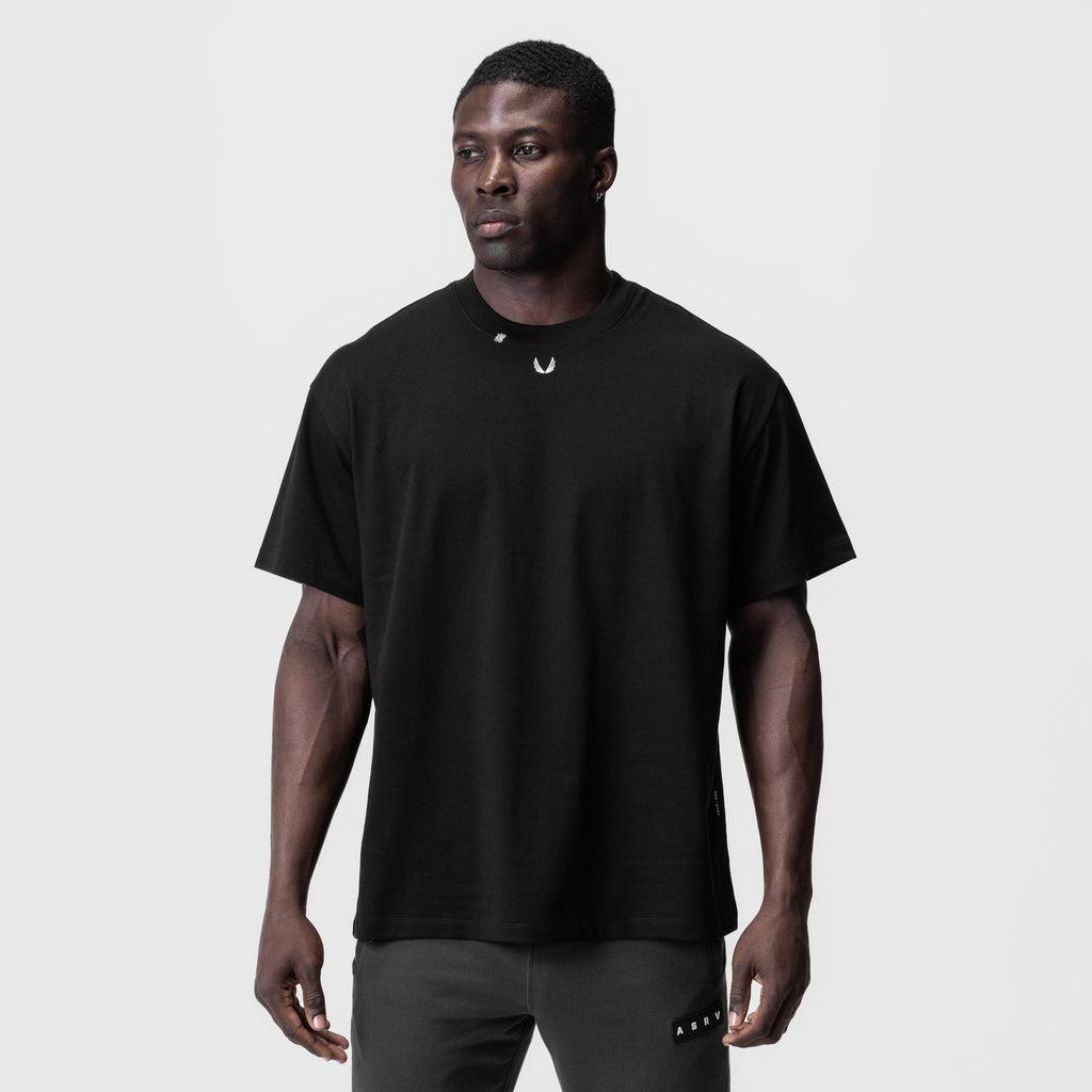 0797. Tech Essential™ Relaxed Tee - Black/White "OTWR" Product Image
