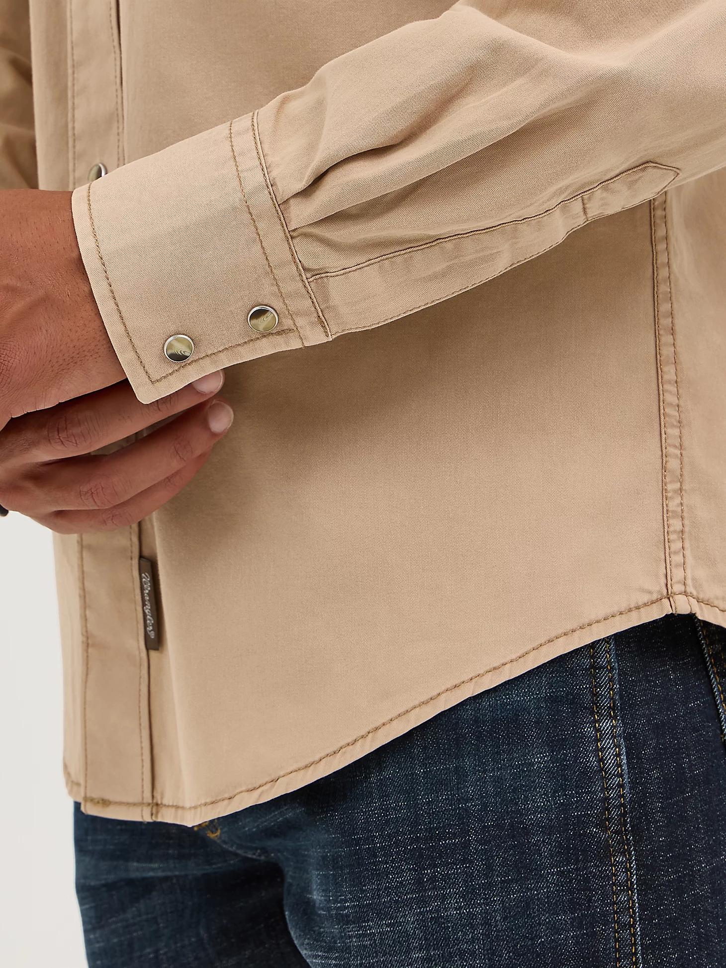 Men's Wrangler® Retro Premium Pigment Dyed Twill Western Snap Shirt | Men's SHIRTS | Wrangler® Product Image