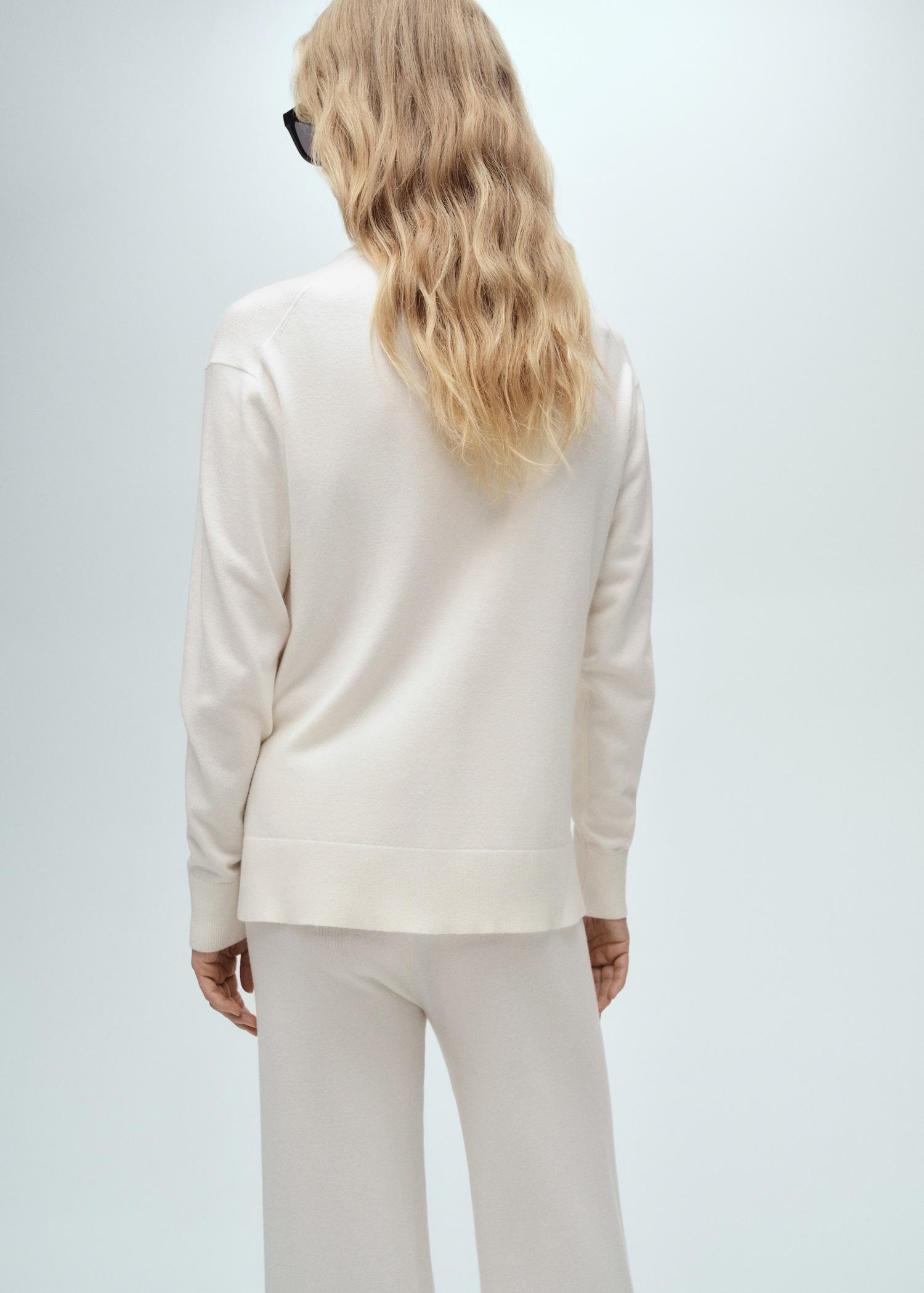 Perkins neck knitted sweater - Women | MANGO USA Product Image