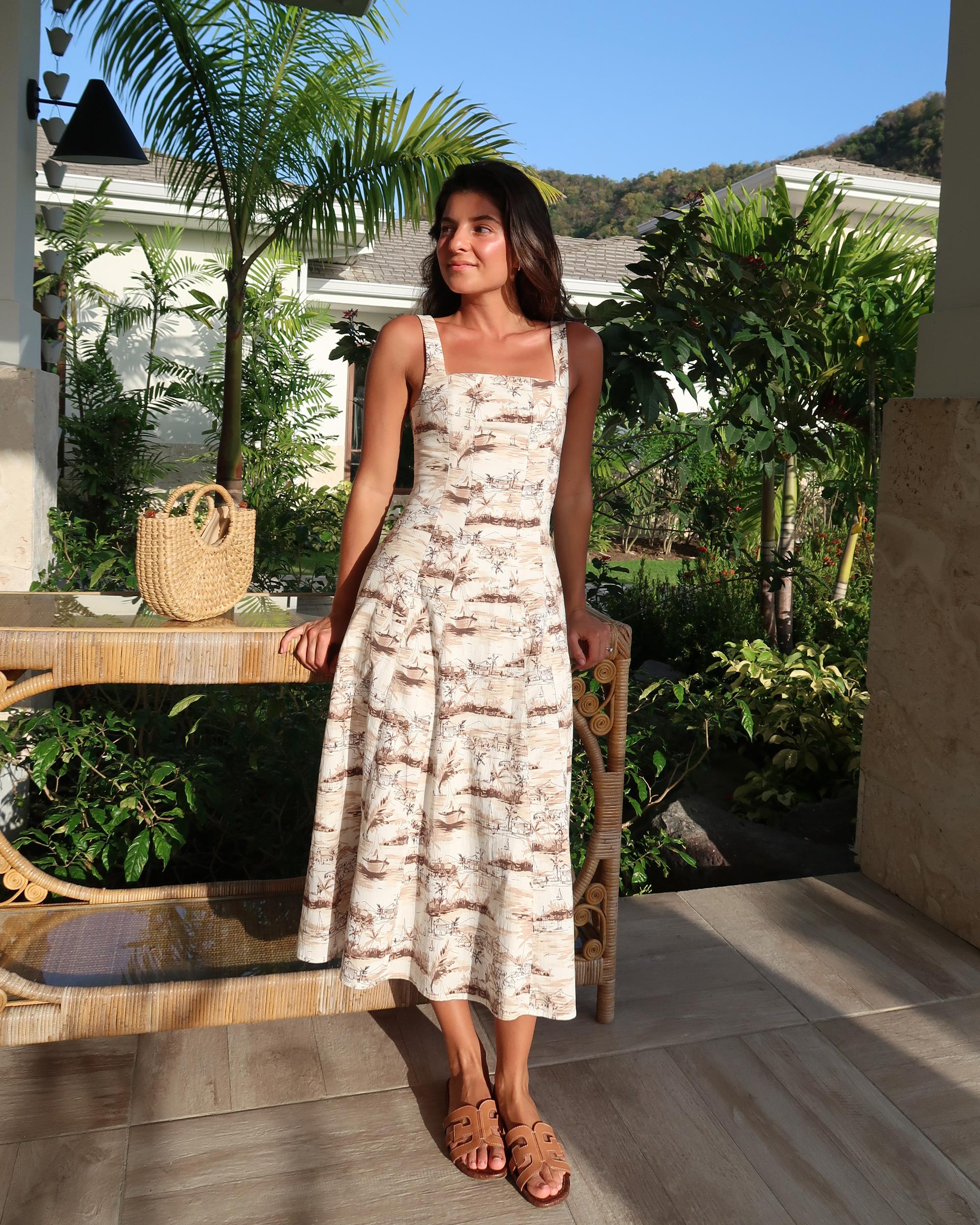 The A&F Mila Stretch Midi Dress Product Image