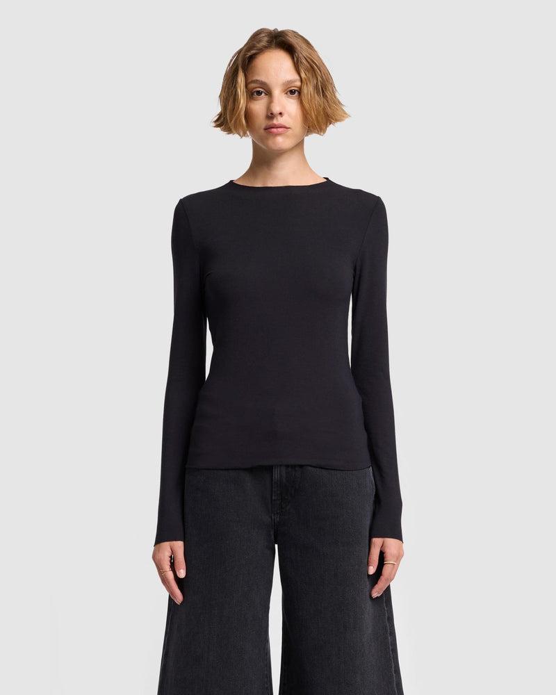 Long Sleeve High Neck Top Product Image