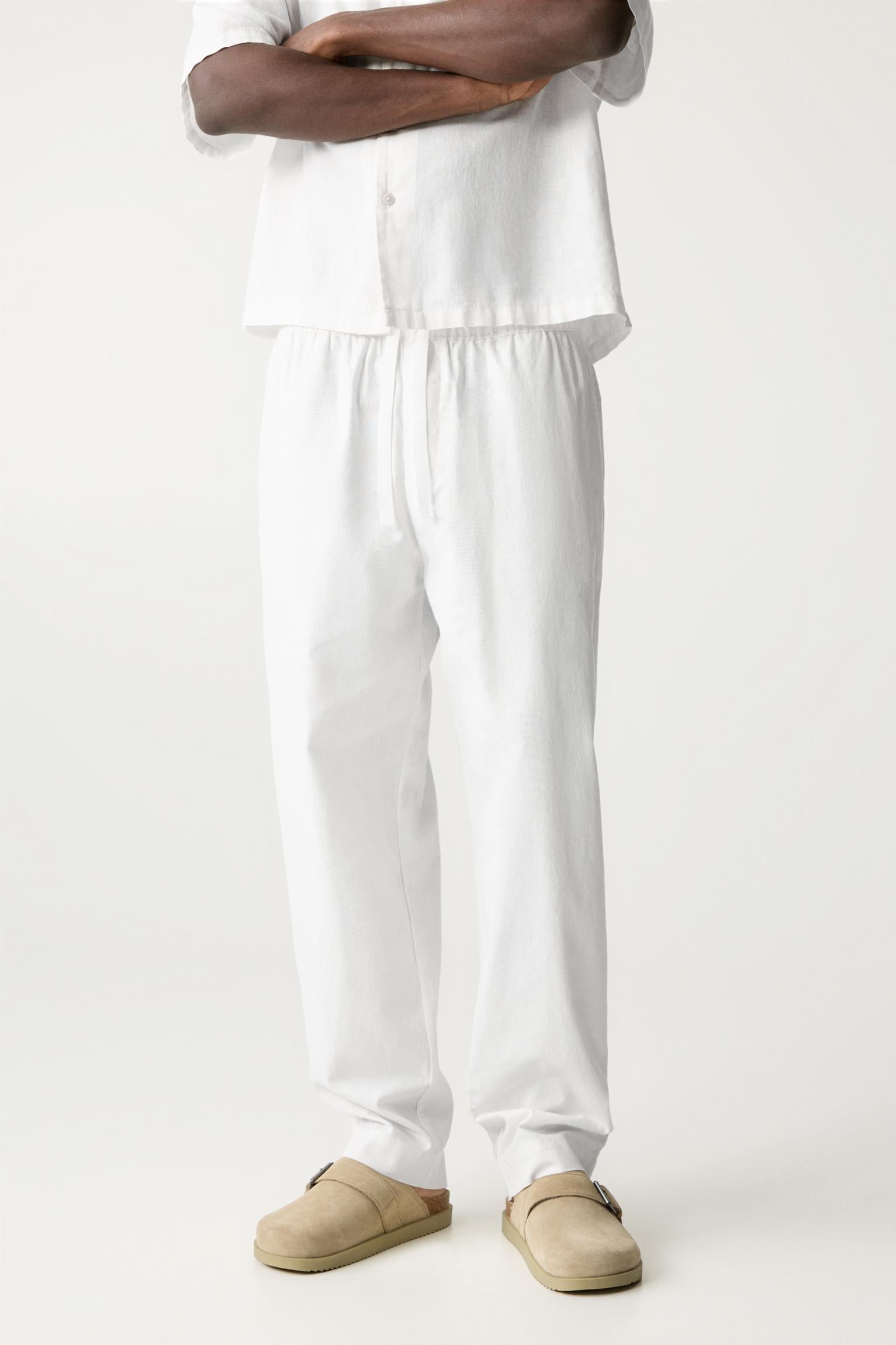 Linen blend sweatpants Product Image