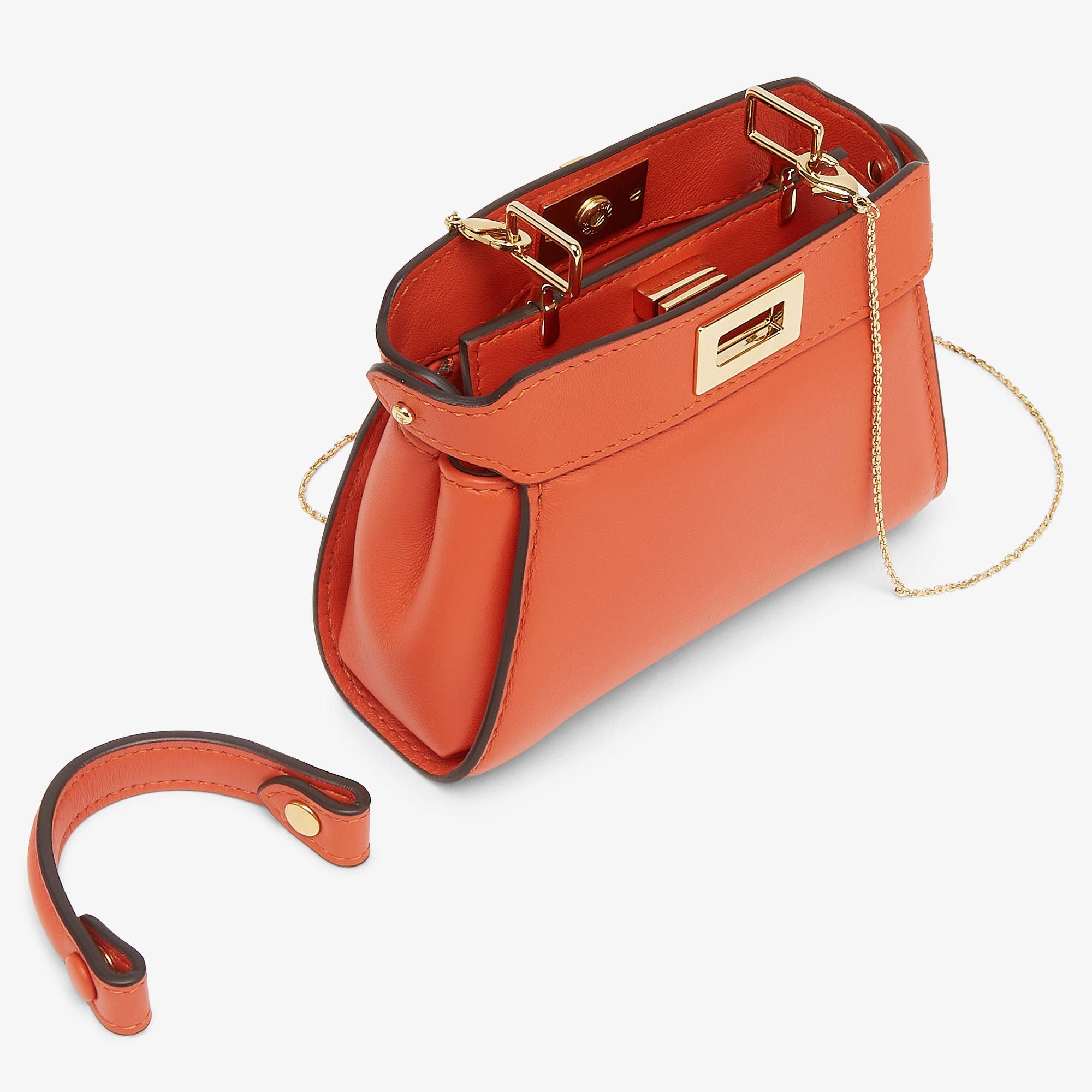 Nano PeekabooOrange nappa leather miniature bag Product Image