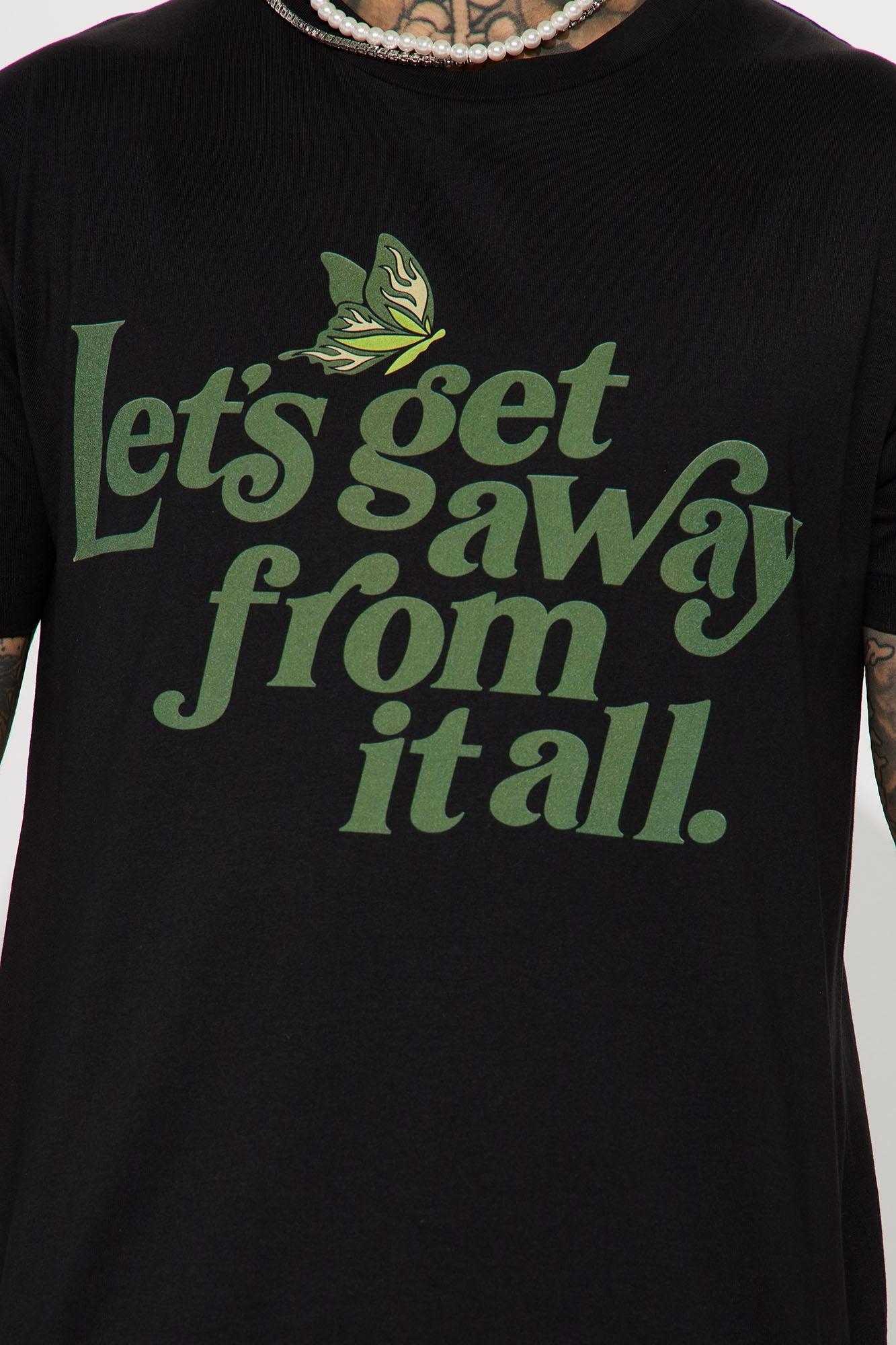 Let's Get Away Short Sleeve Tee - Black Product Image