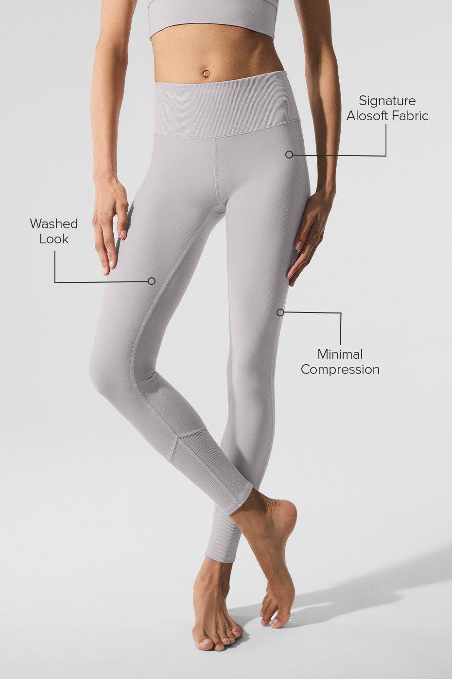 Washed Alosoft High-Waist Lounge Legging - Grey Sky Wash Product Image