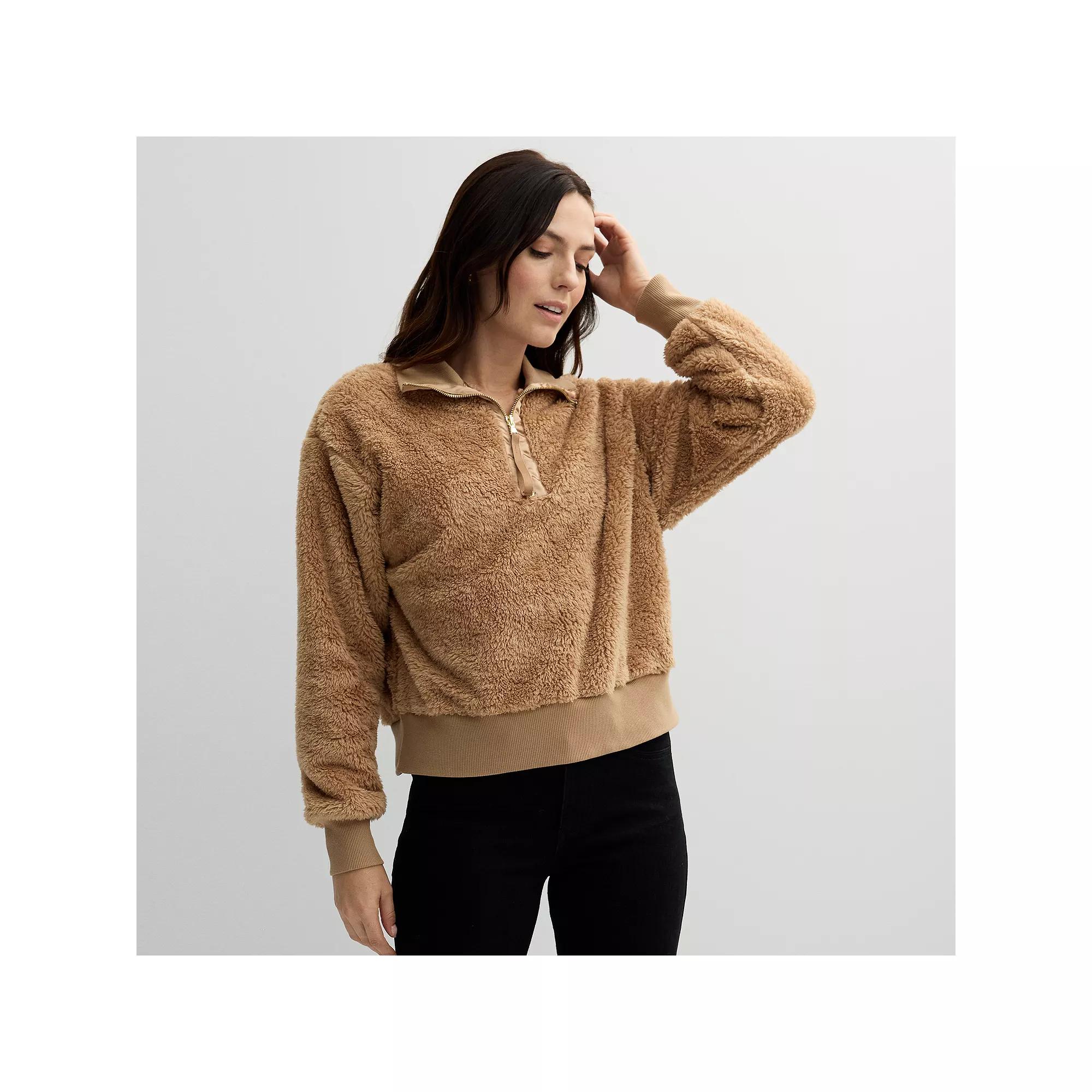 Women's Sonoma Goods For Life® Cozy Quarter Zip Pullover, Size: XL, Barric Beige Product Image