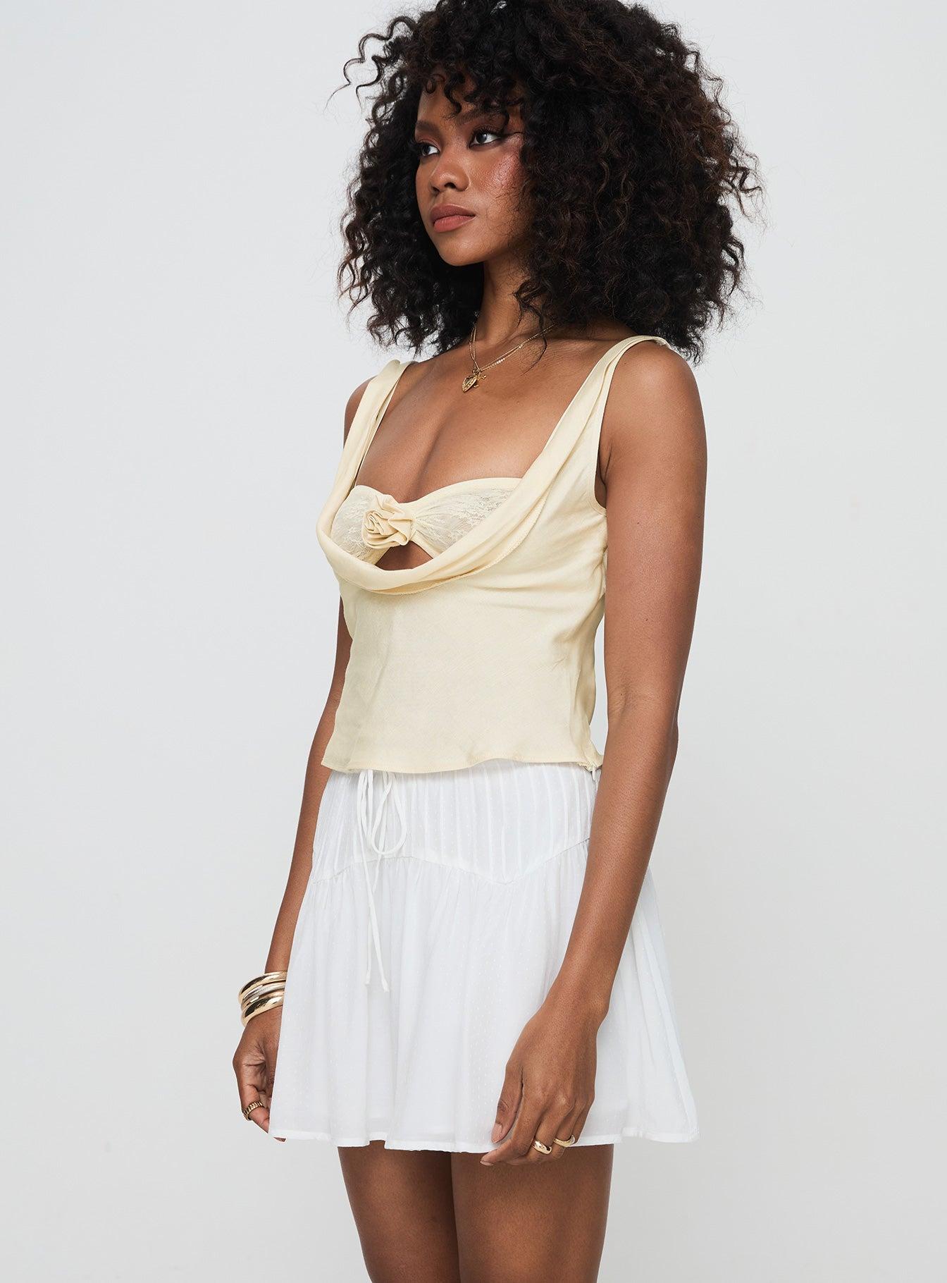 Cherry On Top Mini Skirt White Product Image