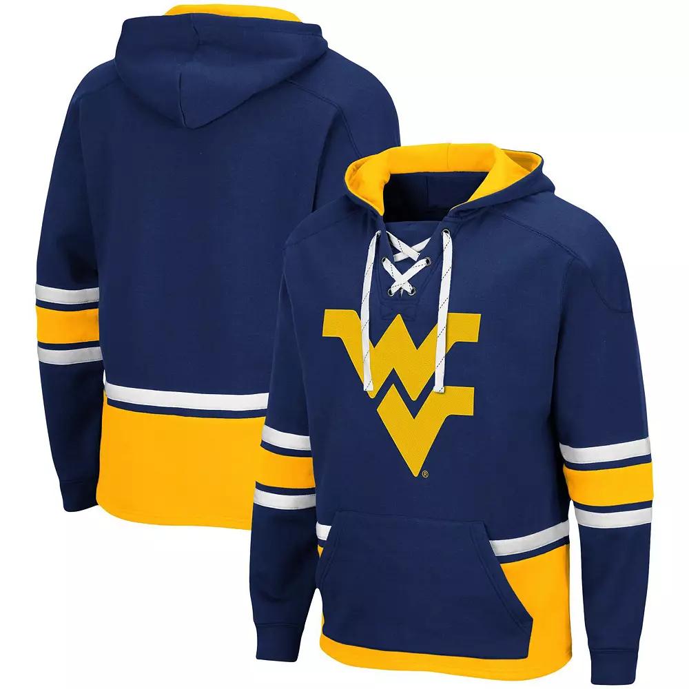 Men's Colosseum Navy West Virginia Mountaineers Lace Up 3.0 Pullover Hoodie, Size: Large, Blue Product Image