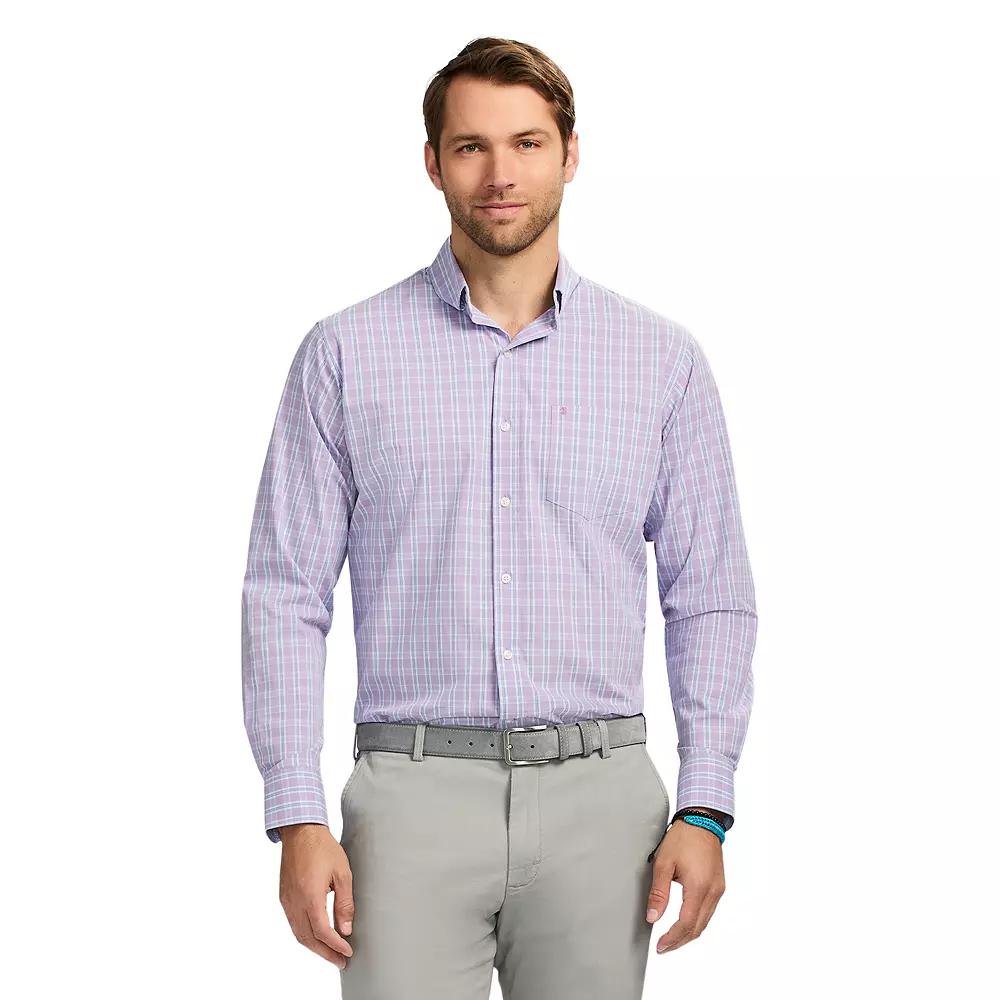 Men's IZOD Performance Comfort Long Sleeve Button Down Woven Shirt,  Product Image