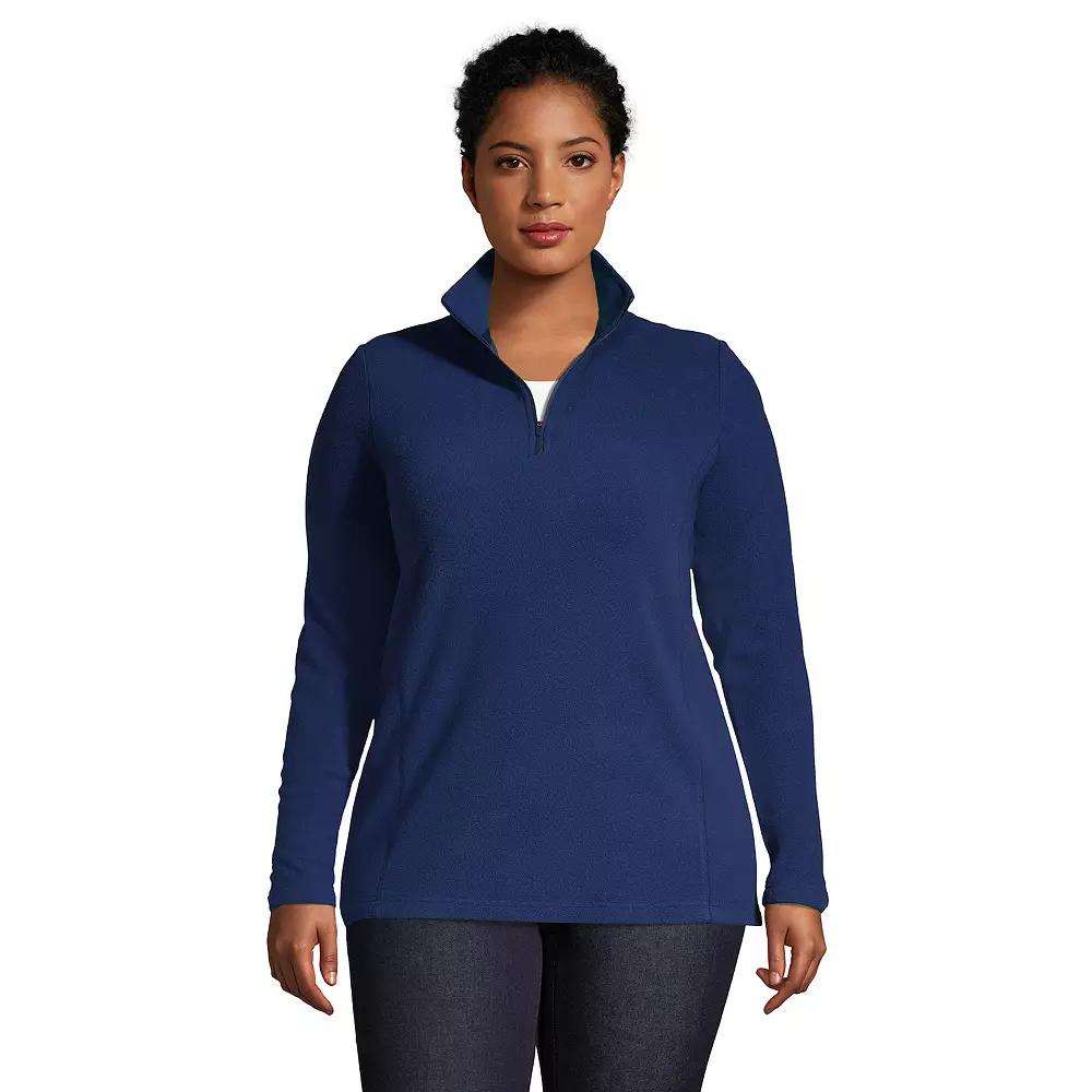 Plus Size Lands End 1/4-Zip Fleece Pullover, Womens Product Image