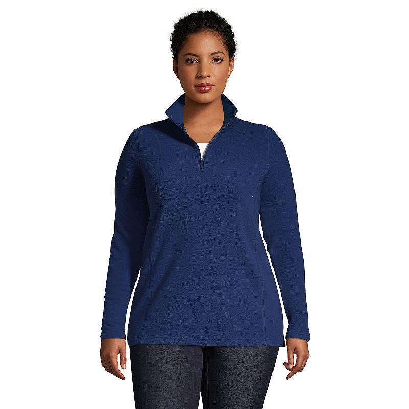 Plus Size Lands End 1/4-Zip Fleece Pullover, Womens Product Image