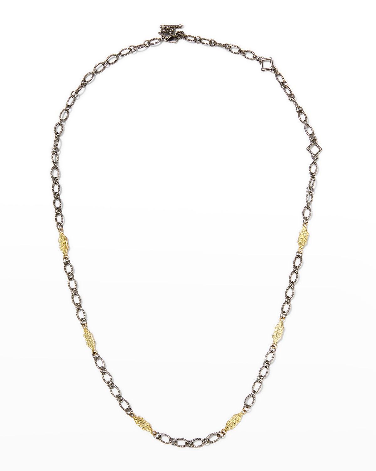 Old World Two-Tone Scroll Necklace Product Image