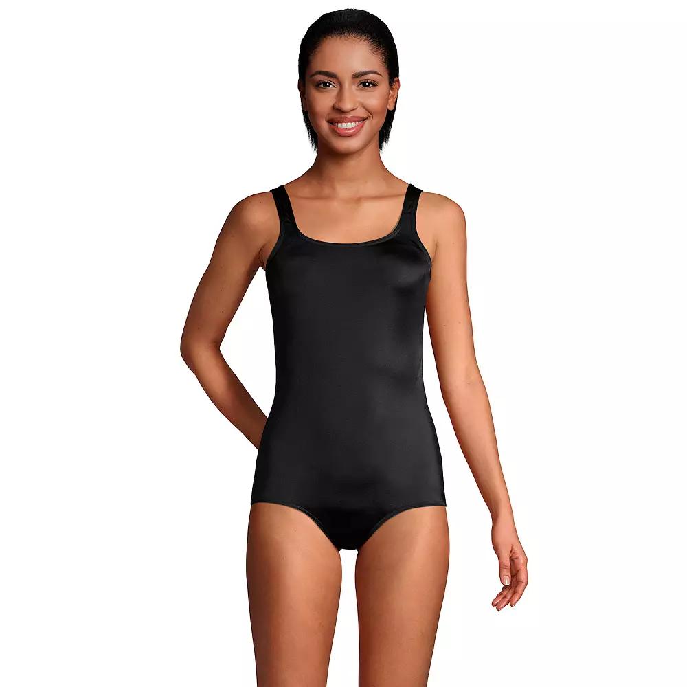 Women's Lands' End Tugless Sporty UPF 50 One-Piece Swimsuit,  Product Image