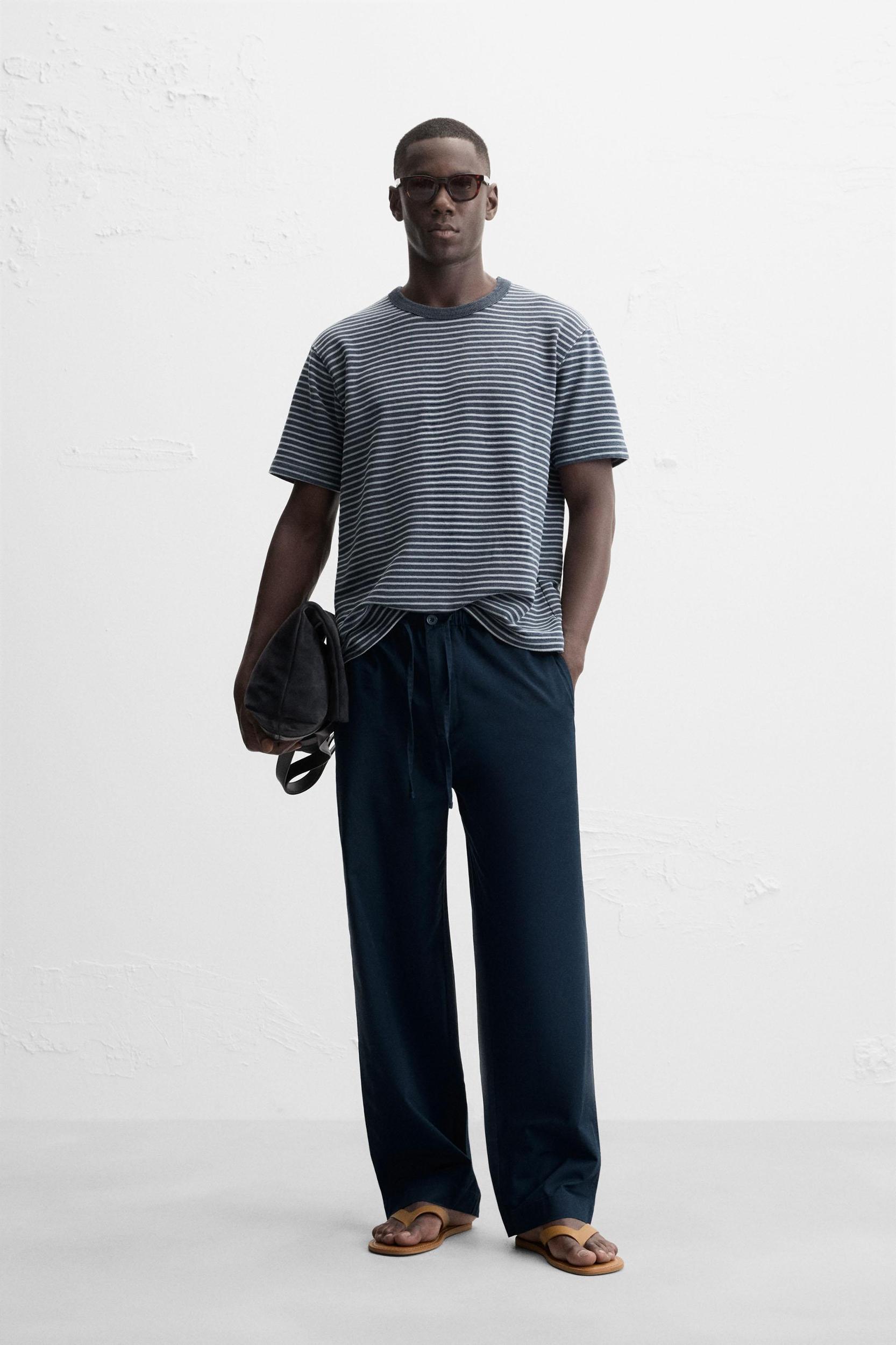 RELAXED STRAIGHT FIT PANTS Product Image