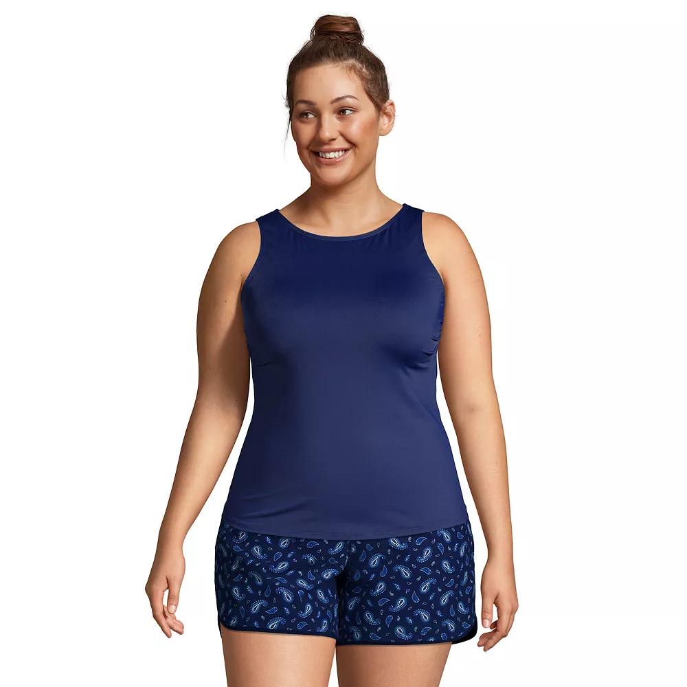 Plus Size Lands' End DDD-Cup Chlorine Resistant UPF 50 Tankini Top, Women's, Size: 20W Ddd, Deep  Blue Product Image