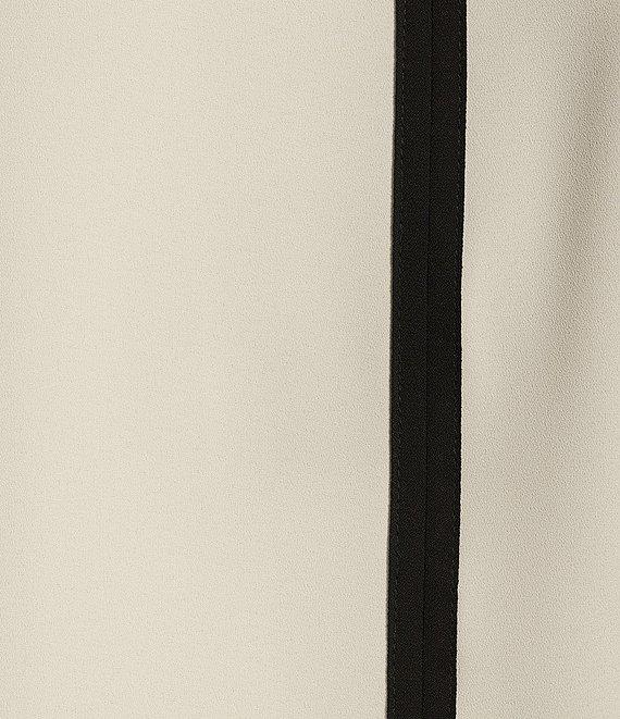 Anne Klein Cut-Out Round Neck Long Sleeve Blouse Product Image