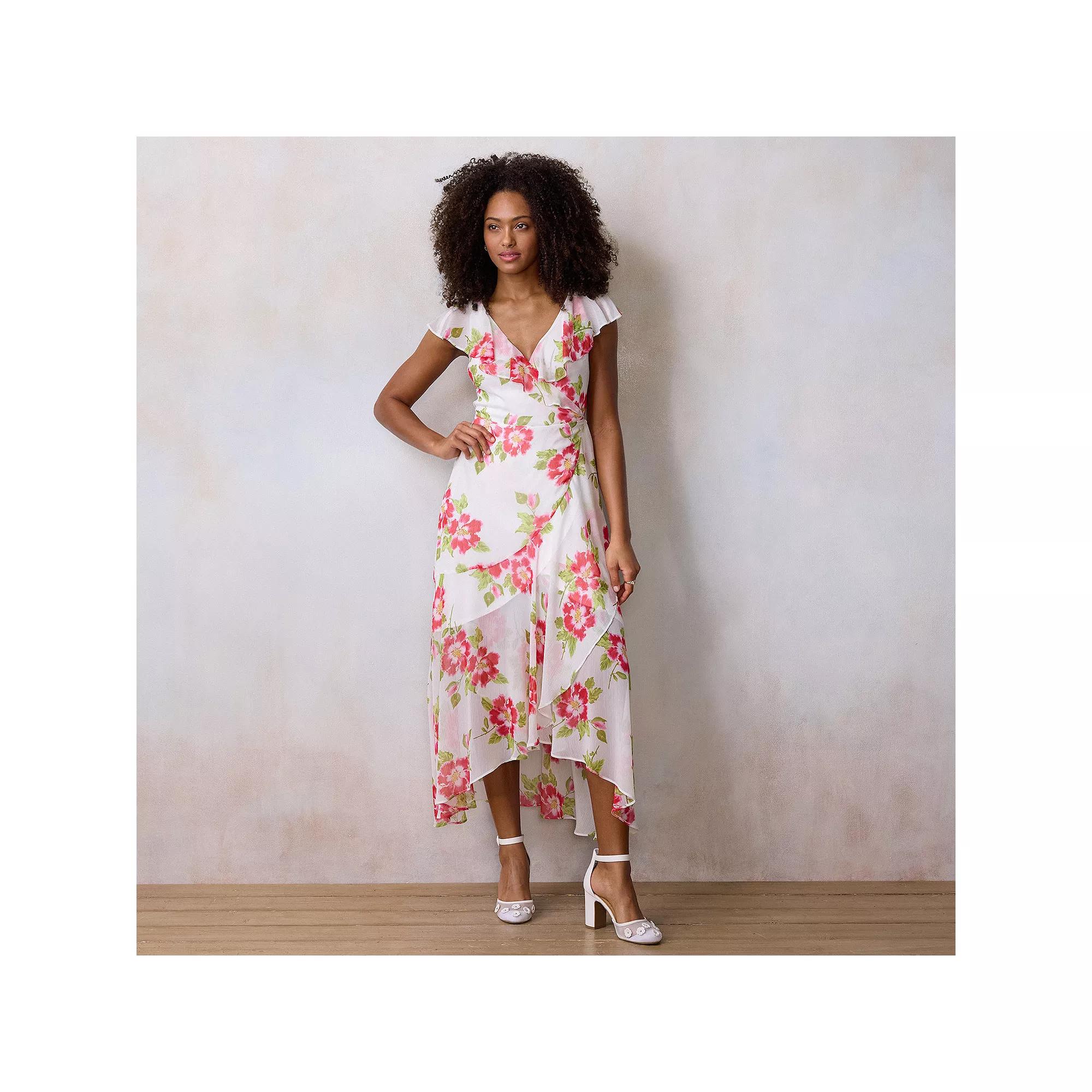 Women's LC Lauren Conrad Flutter Sleeve Wrap Maxi Dress,  Product Image