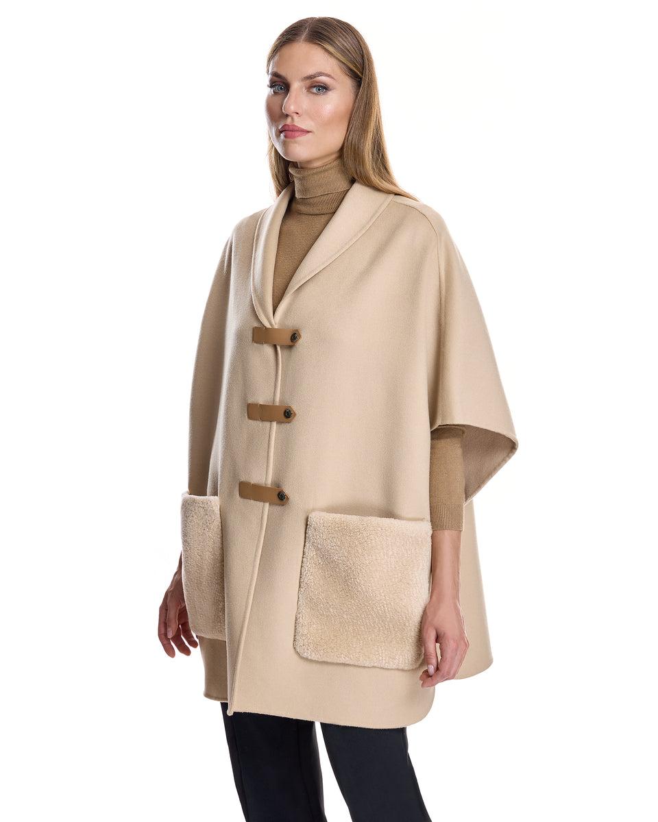 Cashmere Cape with Lamb Patch Pockets Product Image