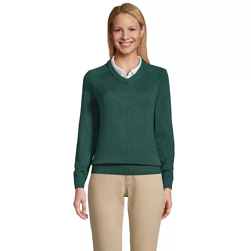 Women's Lands' End Cotton Modal V-Neck Sweater,  Product Image