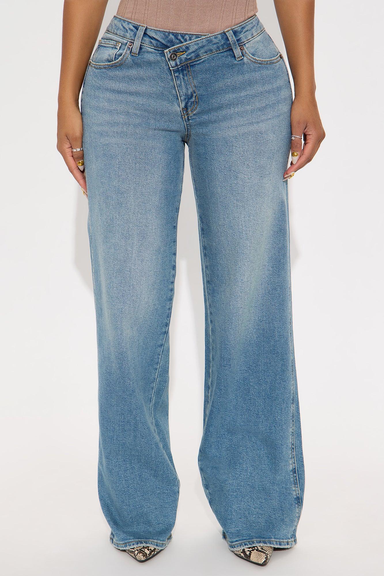 Eastside Low Rise Crossover Wide Leg Jean - Vintage Wash Female Product Image