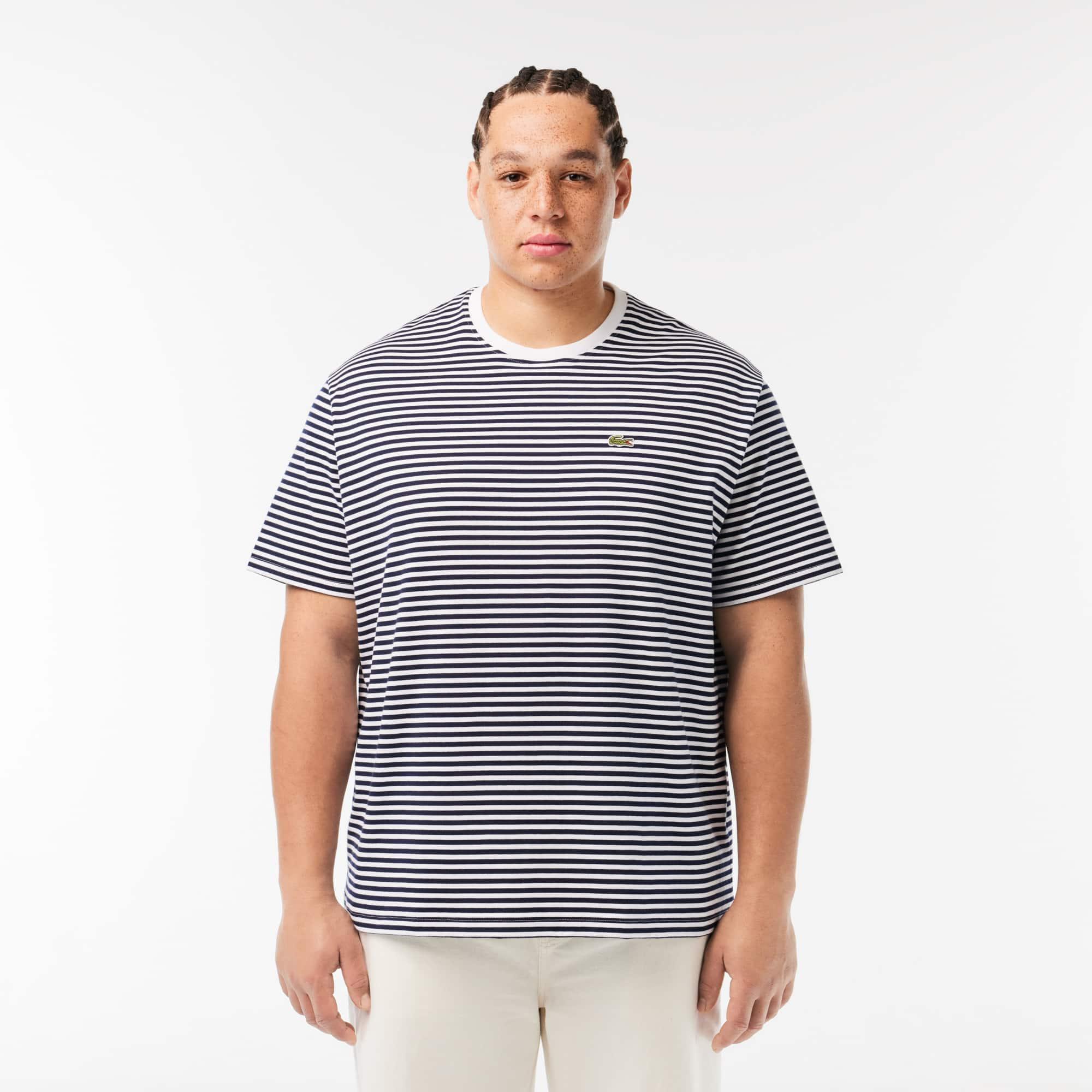 Men's Striped Heavy Cotton T-Shirt Product Image