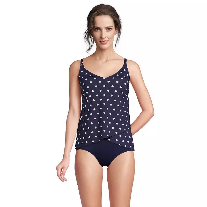 Women's Lands' End D-Cup Chlorine Resistant Tulip Hem Tankini Swimsuit Top,  Product Image