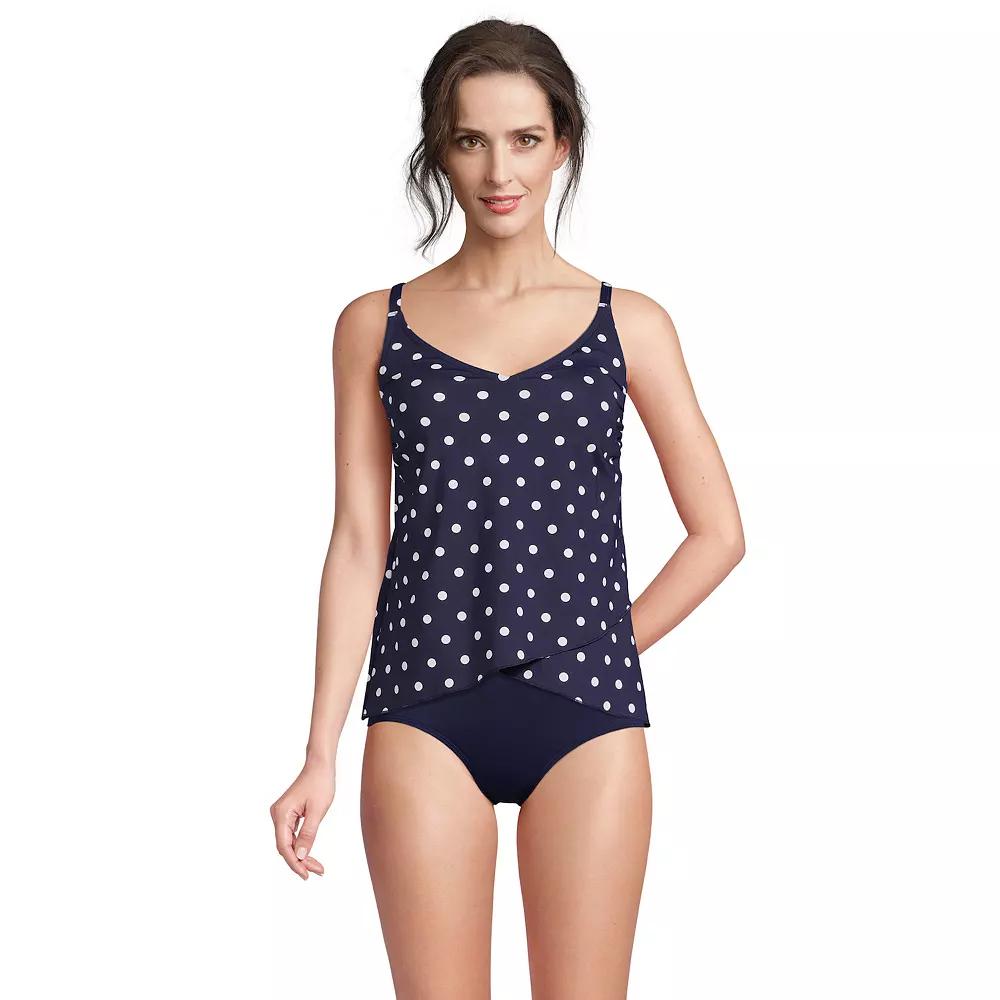 Women's Lands' End D-Cup Chlorine Resistant Tulip Hem Tankini Swimsuit Top,  Product Image