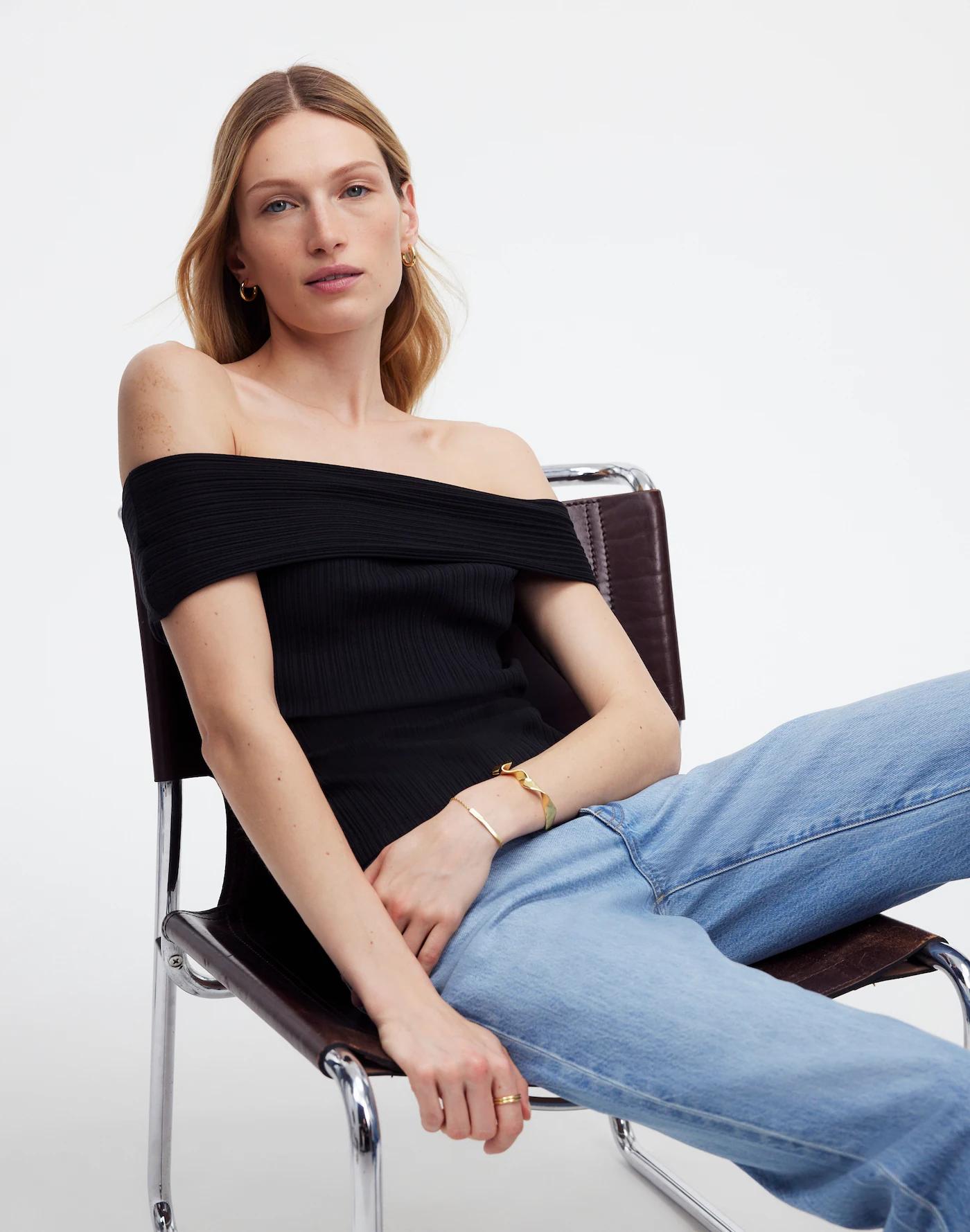 Ribbed Off-the-Shoulder Top Product Image