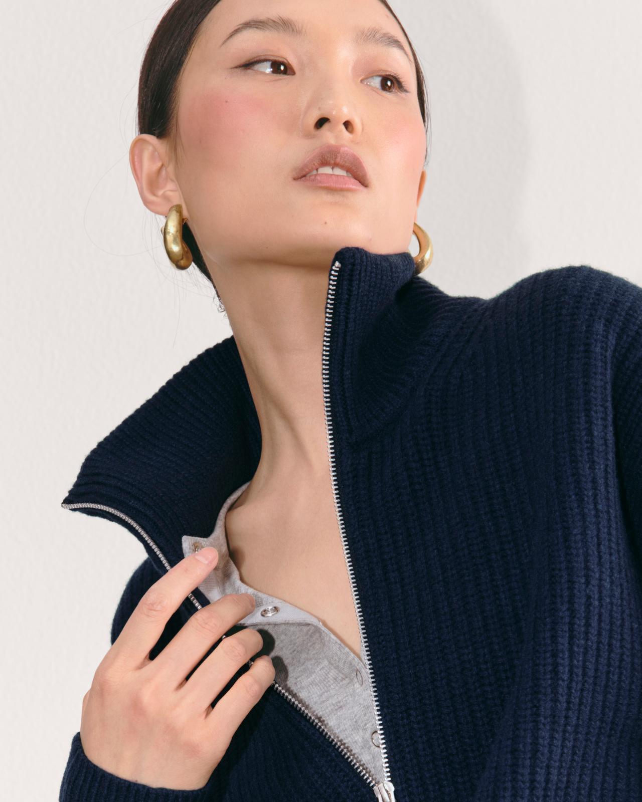 The Half-Zip Sweater in Luxe Merino Product Image