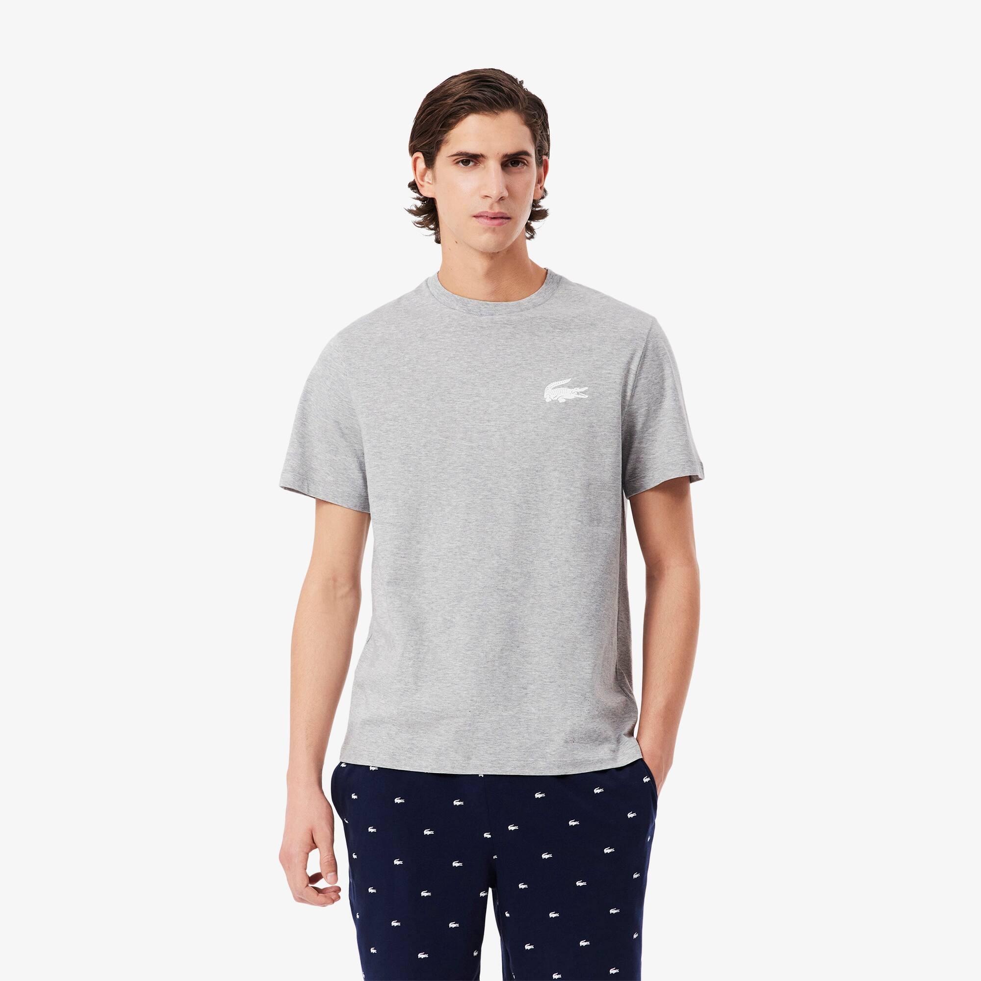 Crocodile Print Cotton Loungewear T-Shirt Product Image