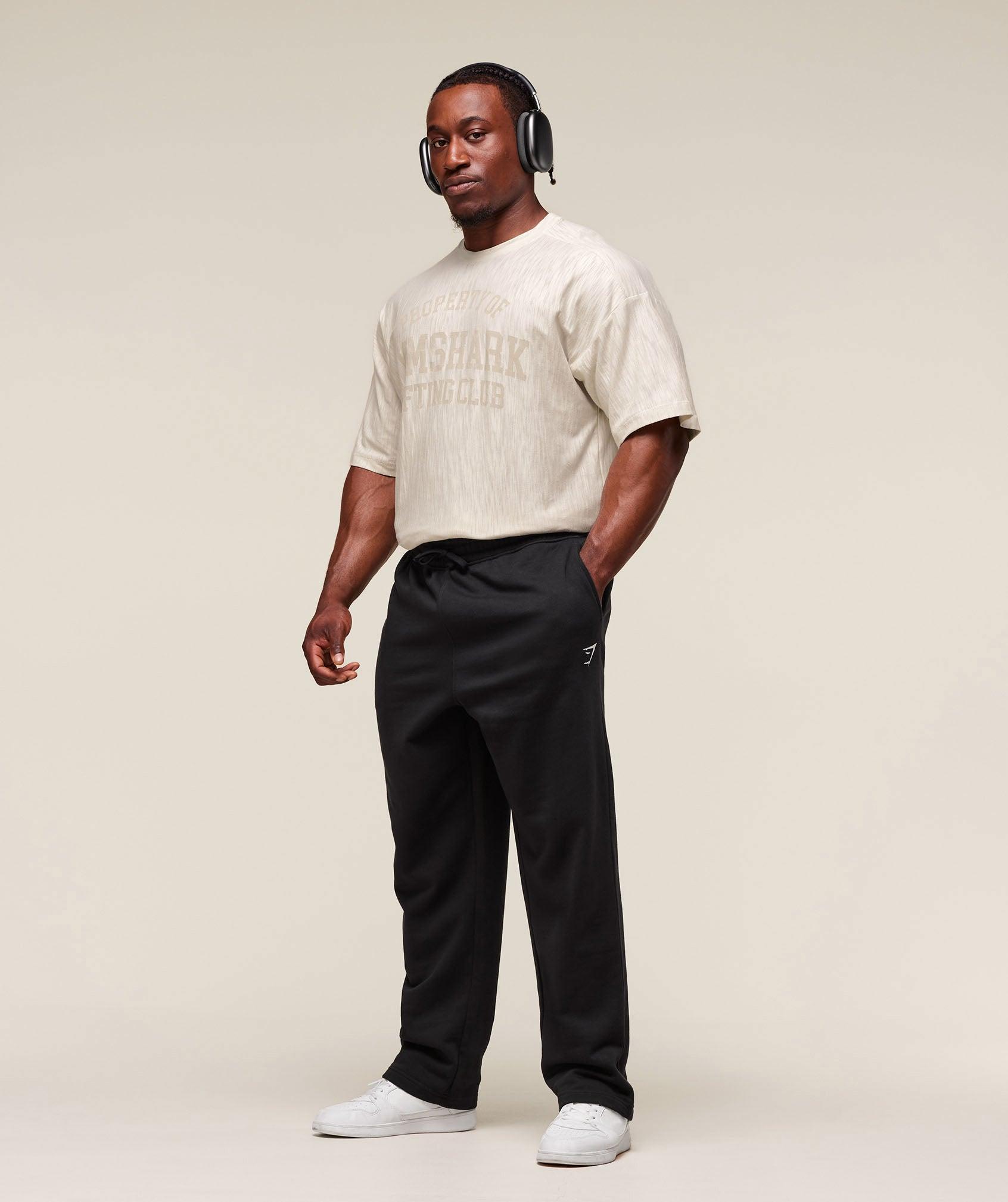 Gymshark Lightweight Slub Textured T-Shirt - Oat White Male Product Image