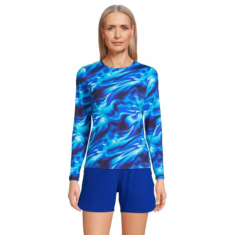 Women's Lands' End UPF 50 Long Sleeve Rash Guard,  Product Image