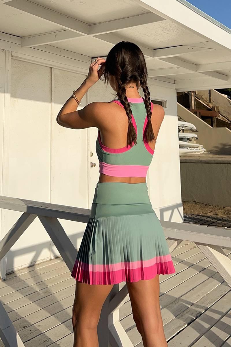 Gwen Top Sage Bloom Colorblock Product Image