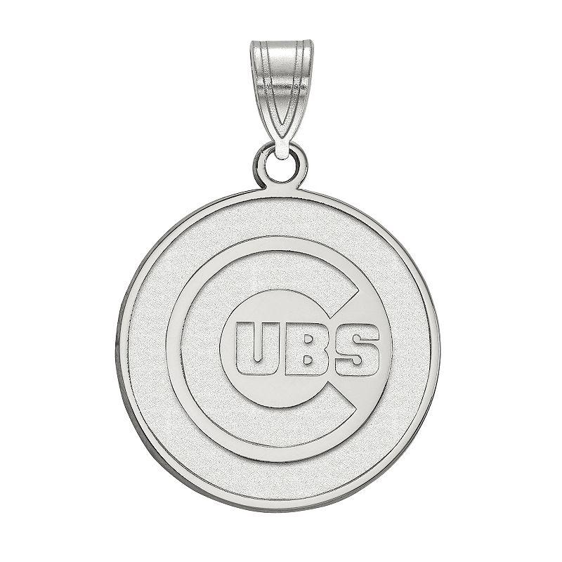 LogoArt Sterling Silver Chicago Cubs Large Pendant, Women's, Size: 25MM, Gold Tone Product Image
