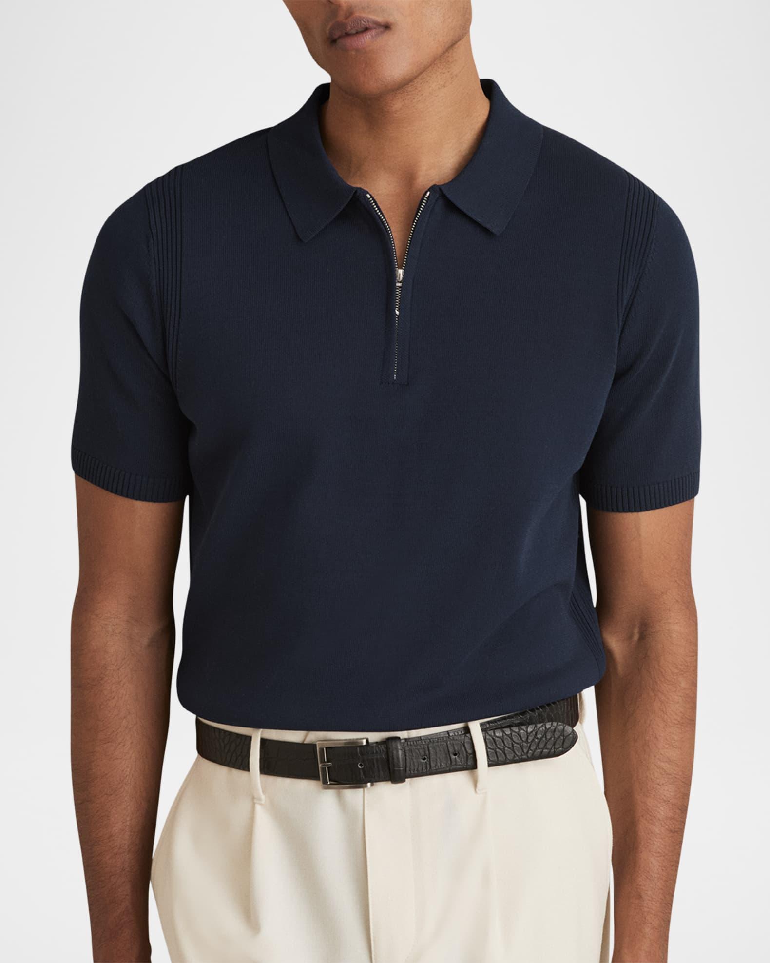 Men's Berkley Half-Zip Knit Polo Shirt Product Image