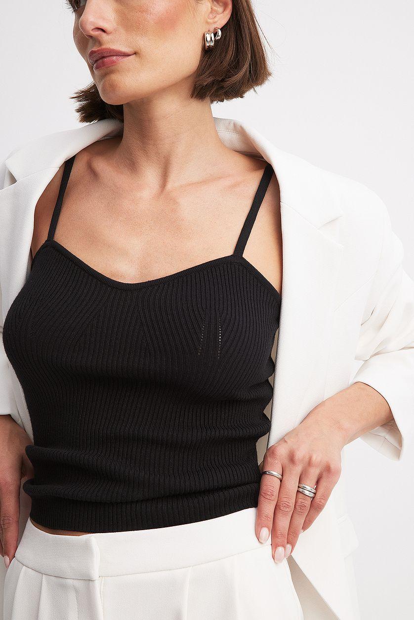 Fine Knitted Heartshape Top Product Image