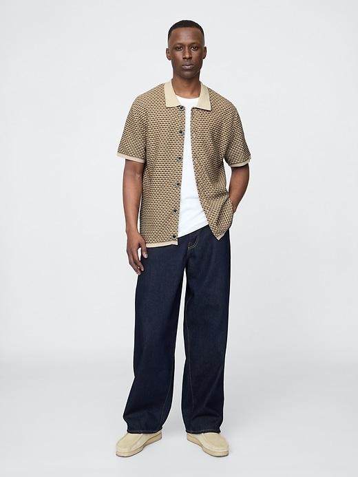 Crochet Sweater Shirt Product Image