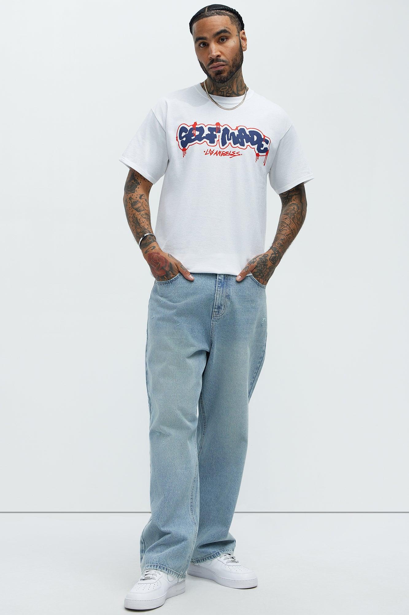 Self Made LA Oversized Short Sleeve Tee - White Product Image