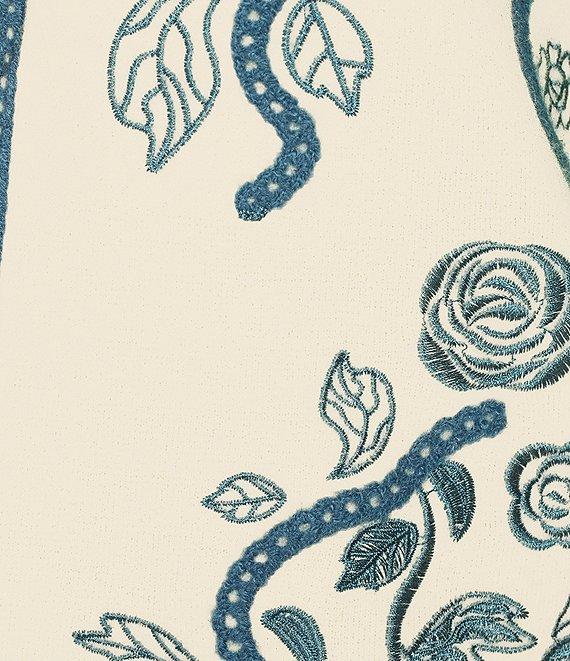 Driftwood Coordinating Knit V-Neck Sleeveless Ravishing Rosette Tie Front Vest Product Image