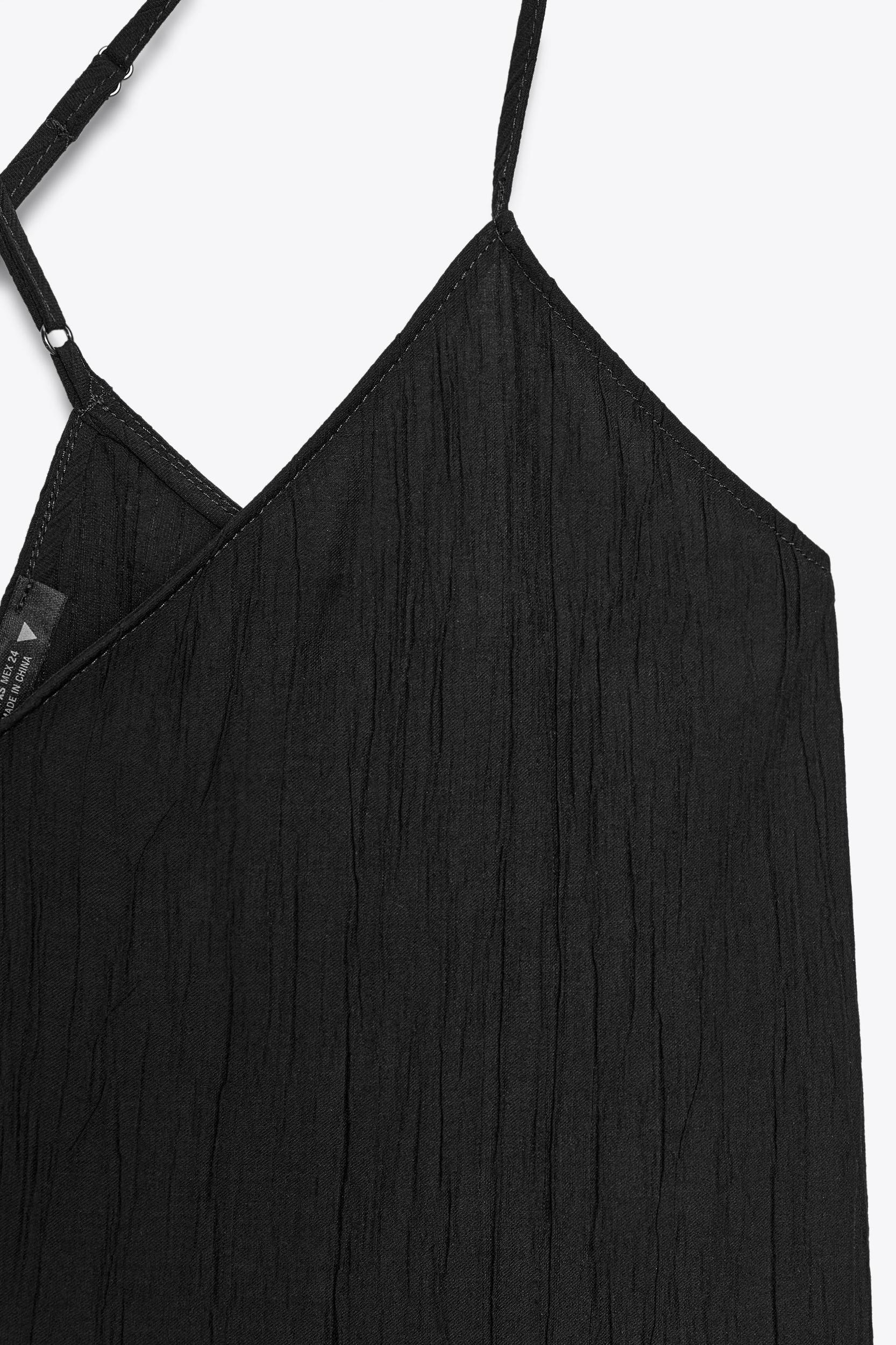 TEXTURED FLOWY LONG JUMPSUIT Product Image