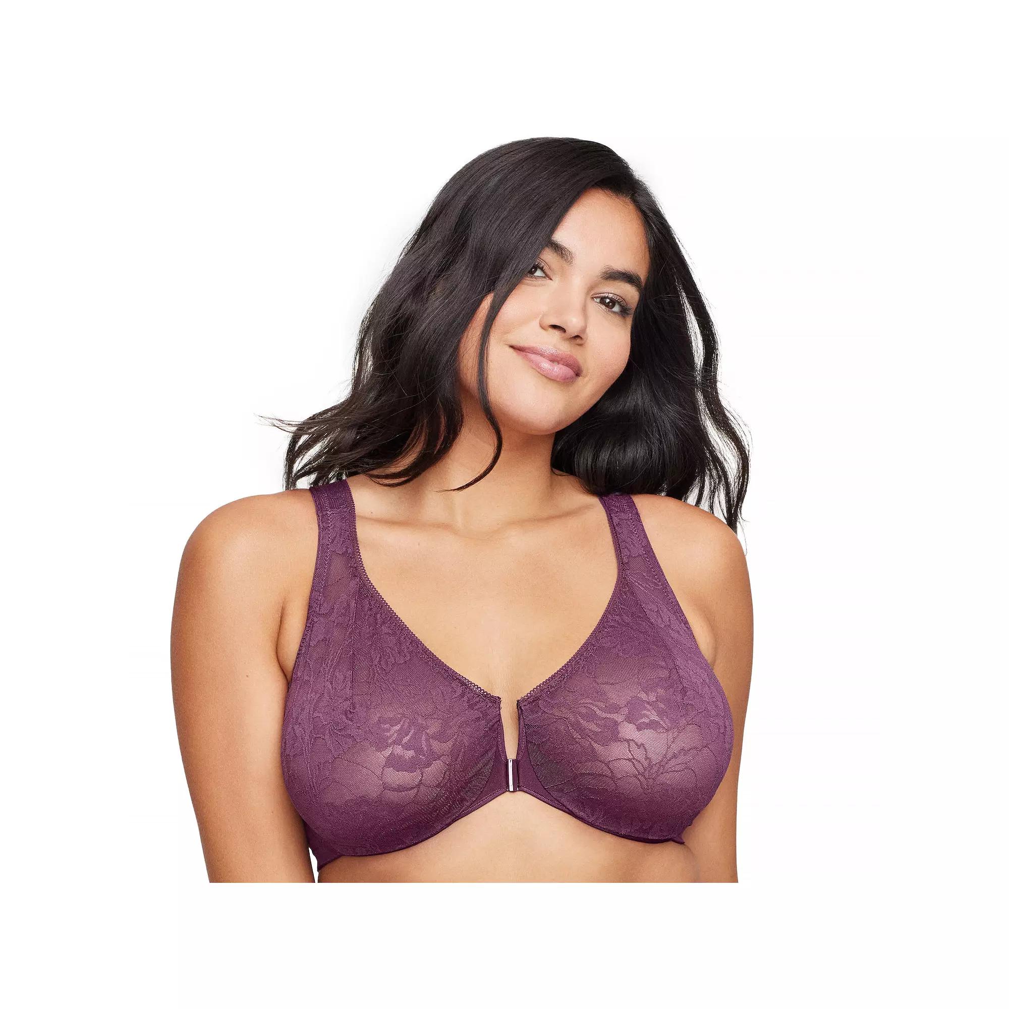 Glamorise Full-Figure Wonderwire Front Close Stretch Lace Bra 9246, Women's,  Product Image