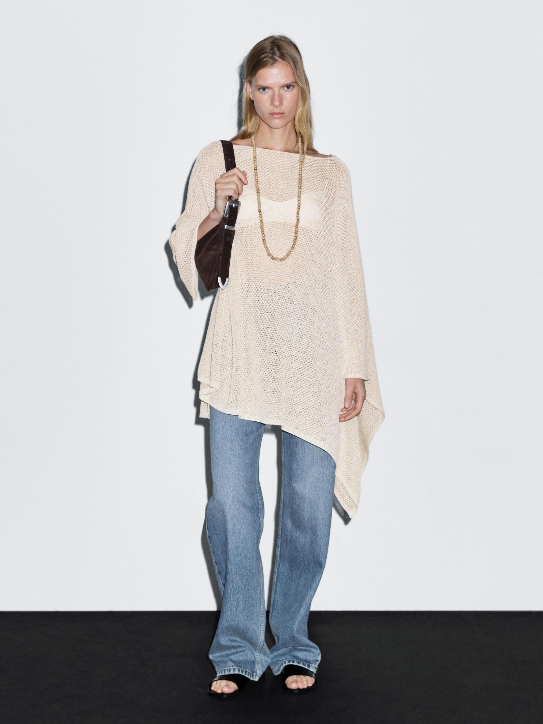 Textured knit cape Product Image